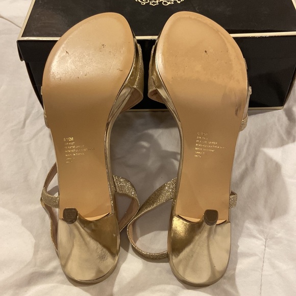 I. Miller Nannett Platino Champagne Heels, Size 8.5 M, VGUC, Sparkle, in box - Picture 4 of 9